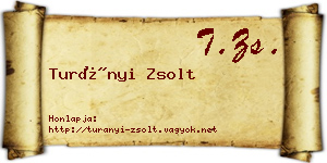 Turányi Zsolt névjegykártya